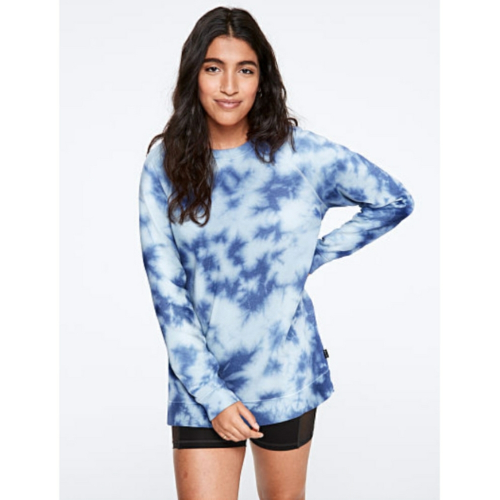 - VS Pink Tie Dye Crew Neck Tunic Sweatshirt